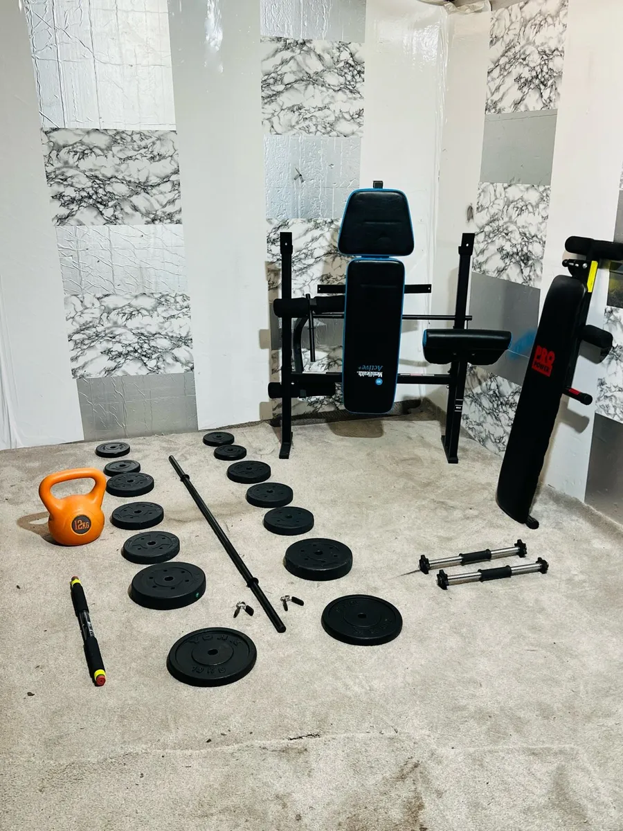 (Gym Bundle) benches weights barbell dumbbells etc - Image 4