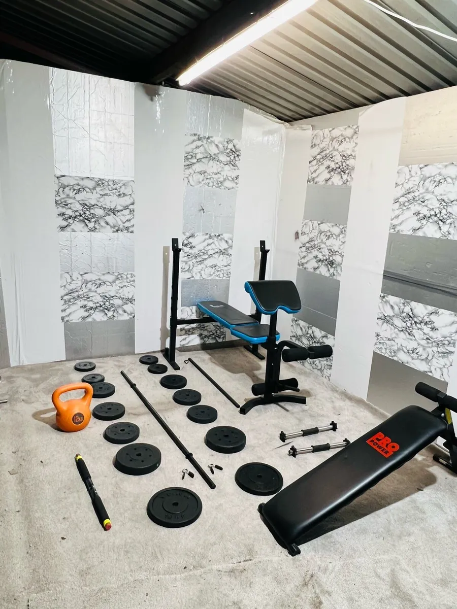(Gym Bundle) benches weights barbell dumbbells etc - Image 1