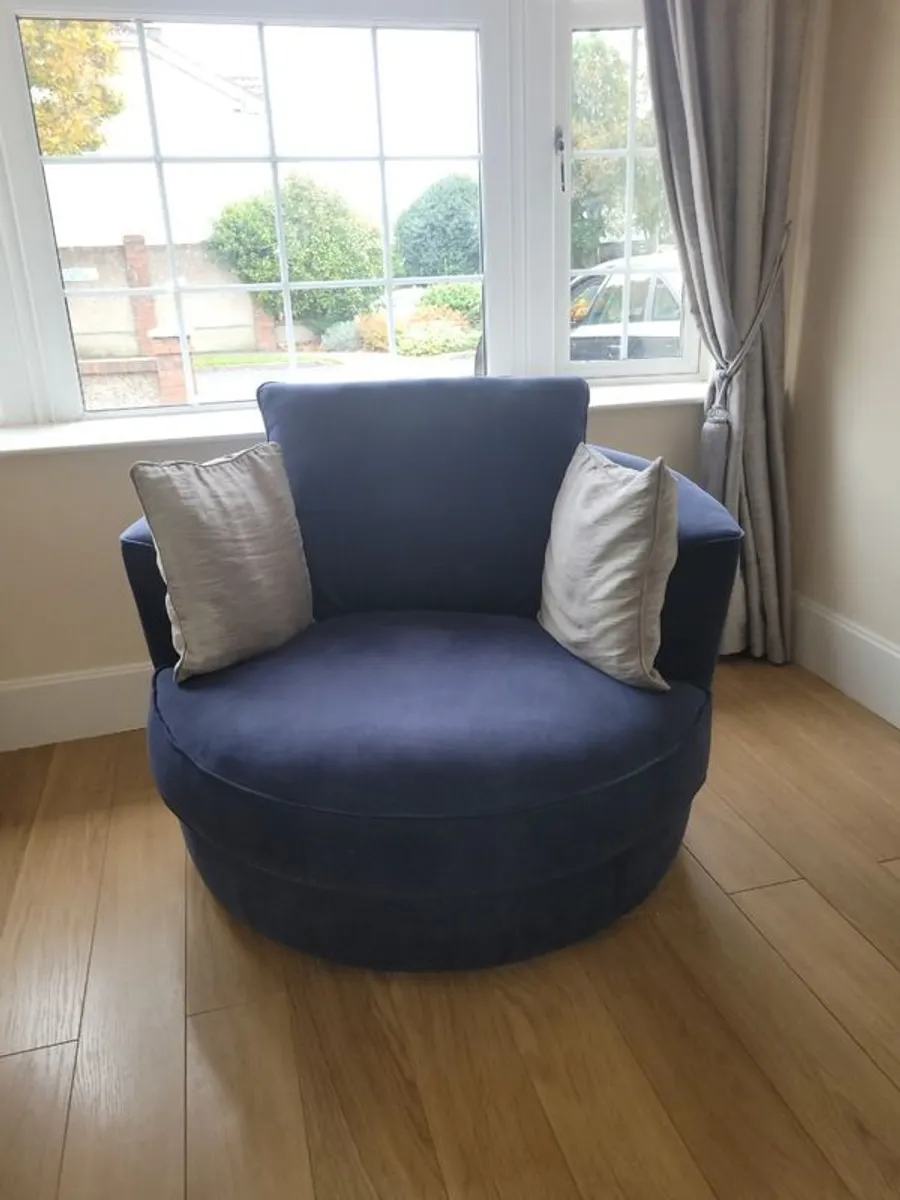 Sofa/suite, navy blue - Image 2