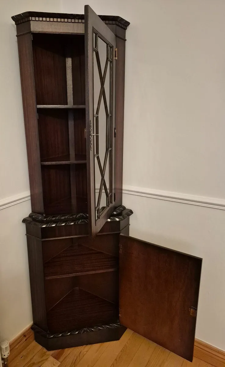 Two Display Cabinets and a Mirror - Image 1