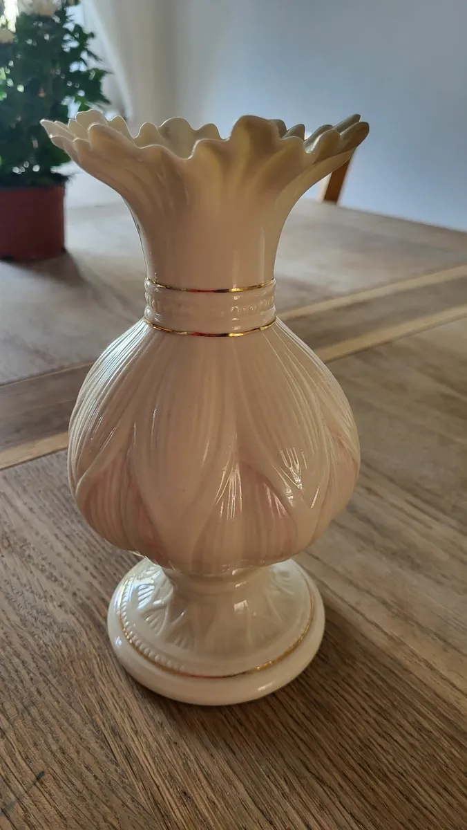 Belleek china vases x 2. - Image 4