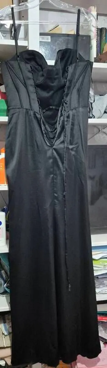 black satin evening/debs dress. - Image 2