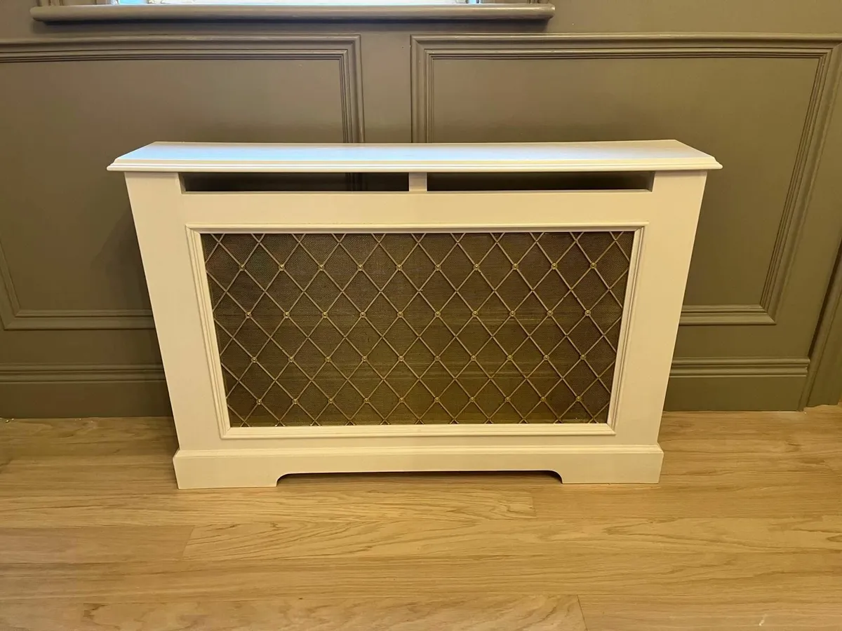Radiator covers - bespoke off white/gold design - Image 1