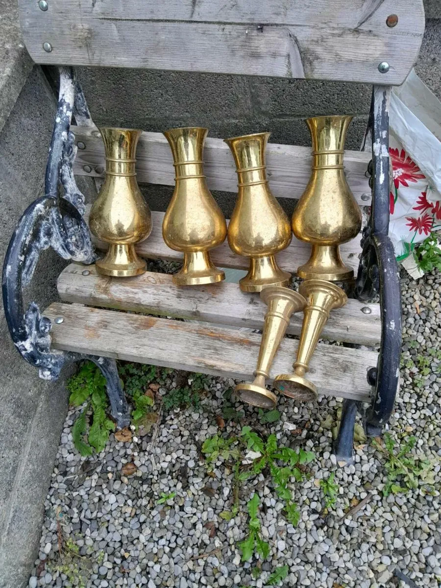 Vintage brass vases - Image 3