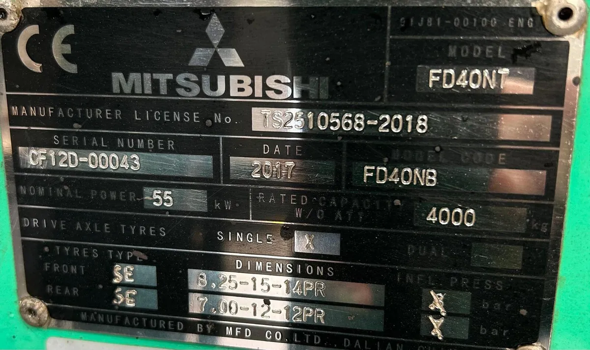 Mitsubishi Diesel forklift - Image 4