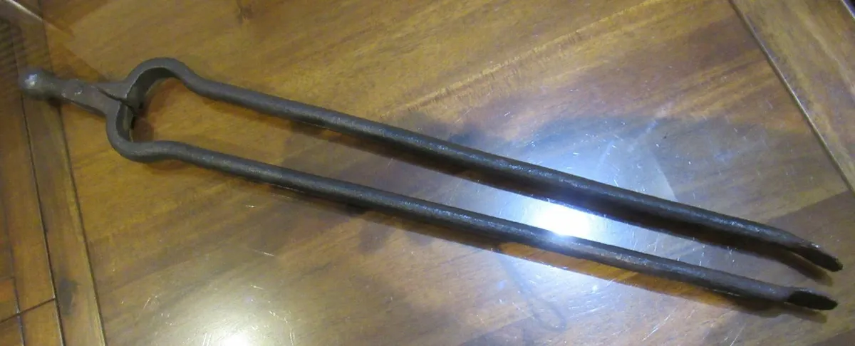 antique wrought iron vintage tongs fire pub - Image 4