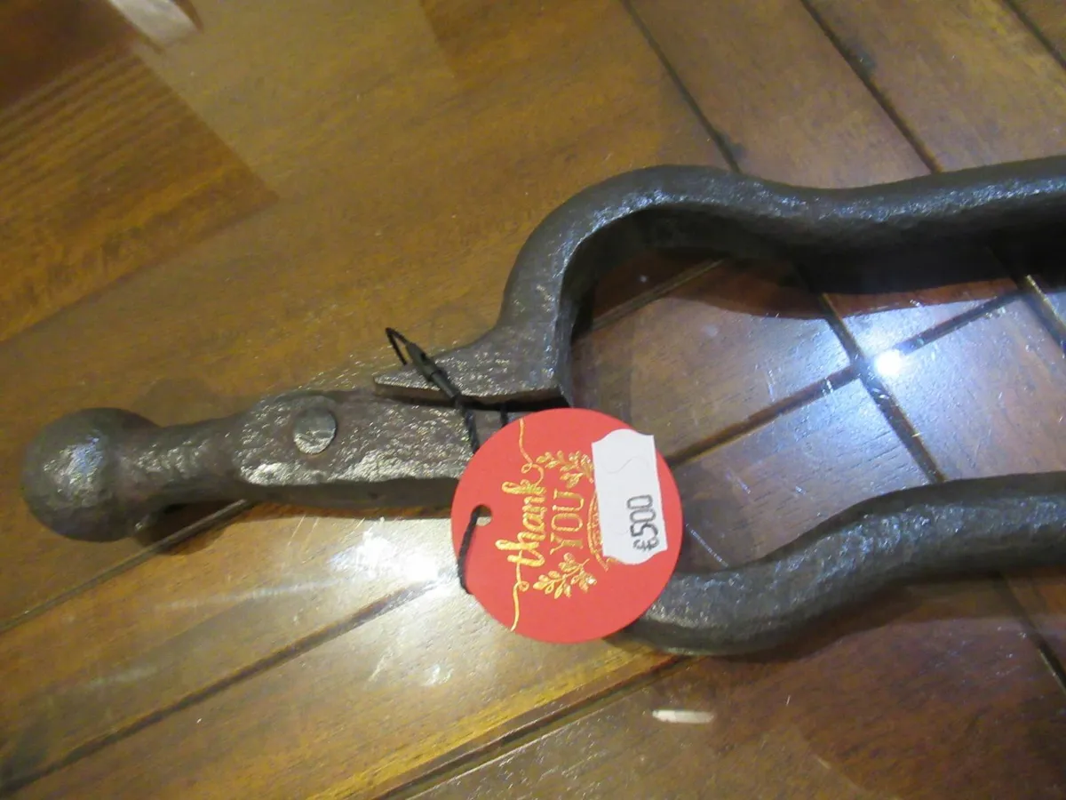 antique wrought iron vintage tongs fire pub - Image 2