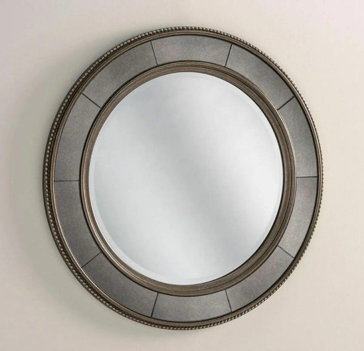 Mirror Beautiful Bevelled antique brass, beaded - Image 1