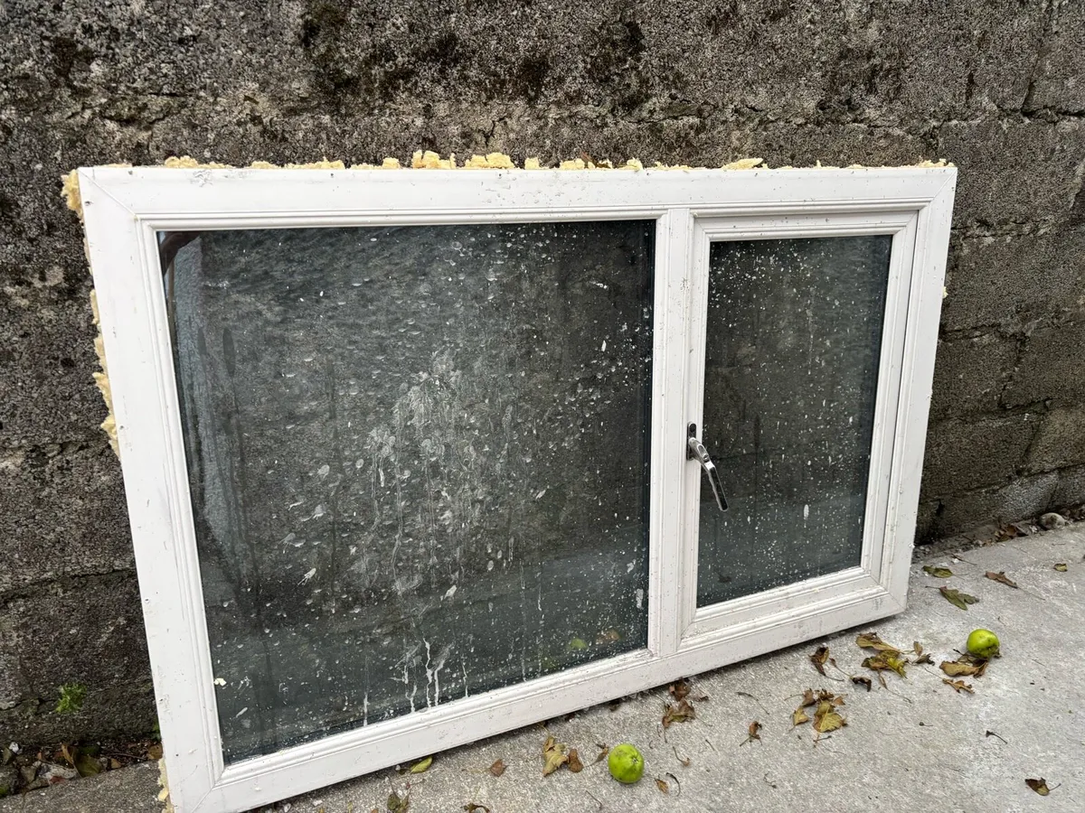 Grey/white PVC window double glazed - Image 1