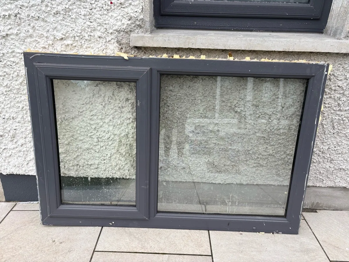 Grey/white PVC window double glazed - Image 2