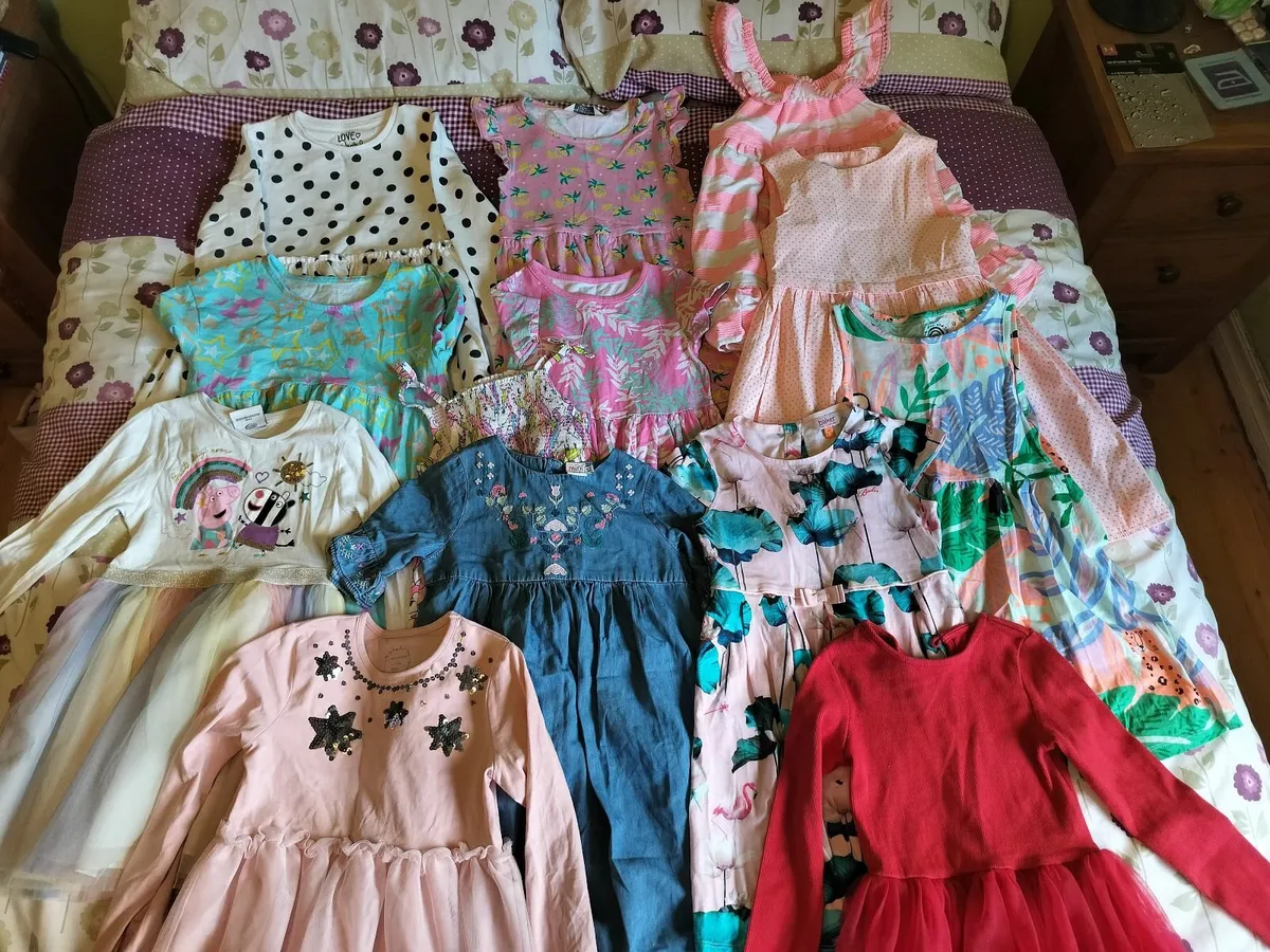 Girls clothes bundle age 4-5 with blue jacket - Image 4