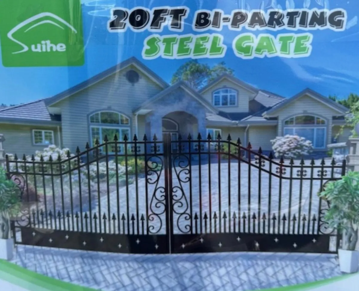 New 20ft Steel Entrance Gate **Online Auction** - Image 1