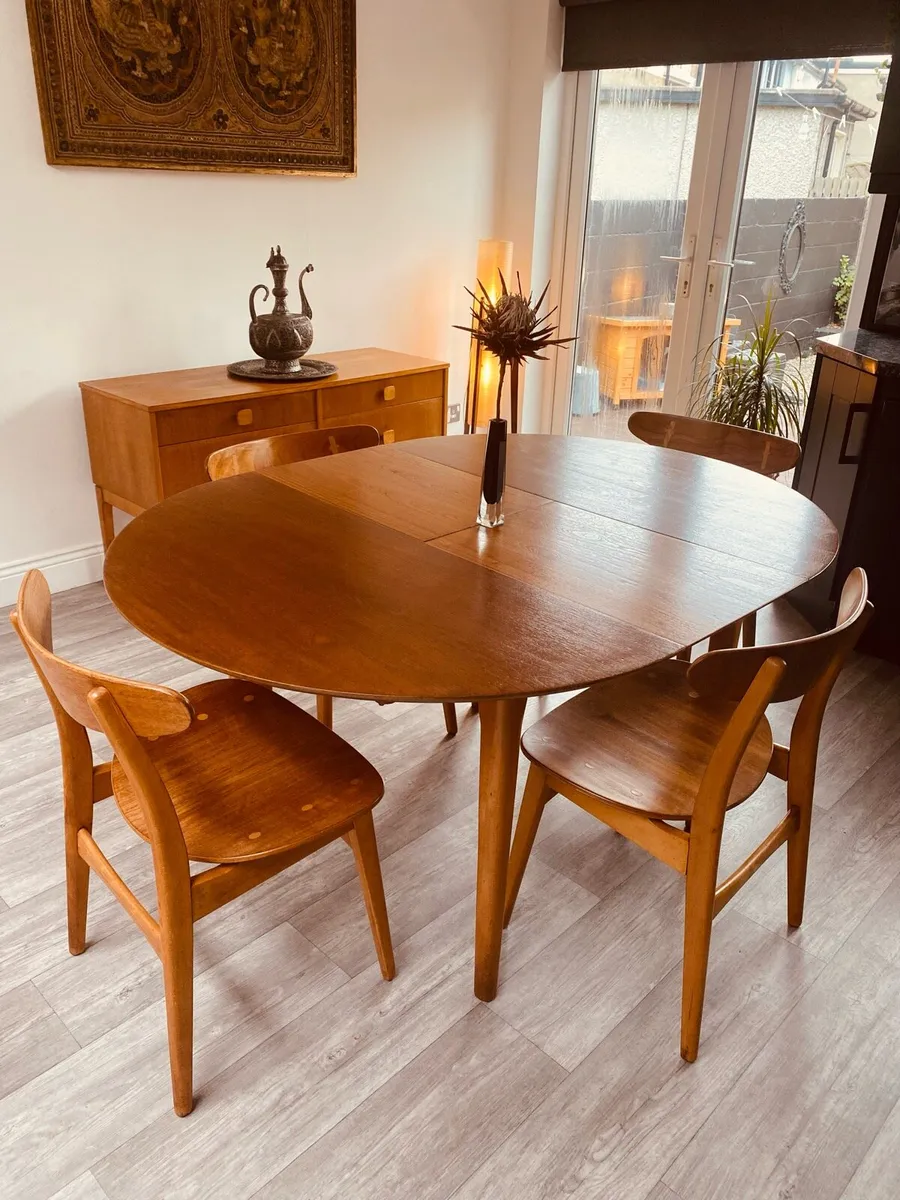 Mid Century Extendable Dining Table - Image 2