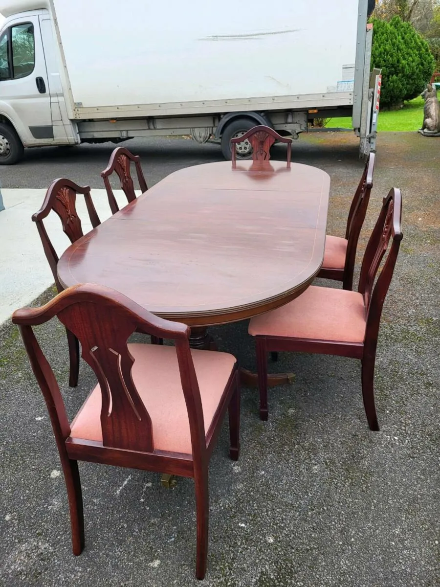 Extending Mahogany Dining Table and six Chairs - Image 2