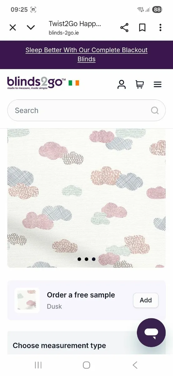 Childrens Blackout Roller Blind with Pelmet - Image 1