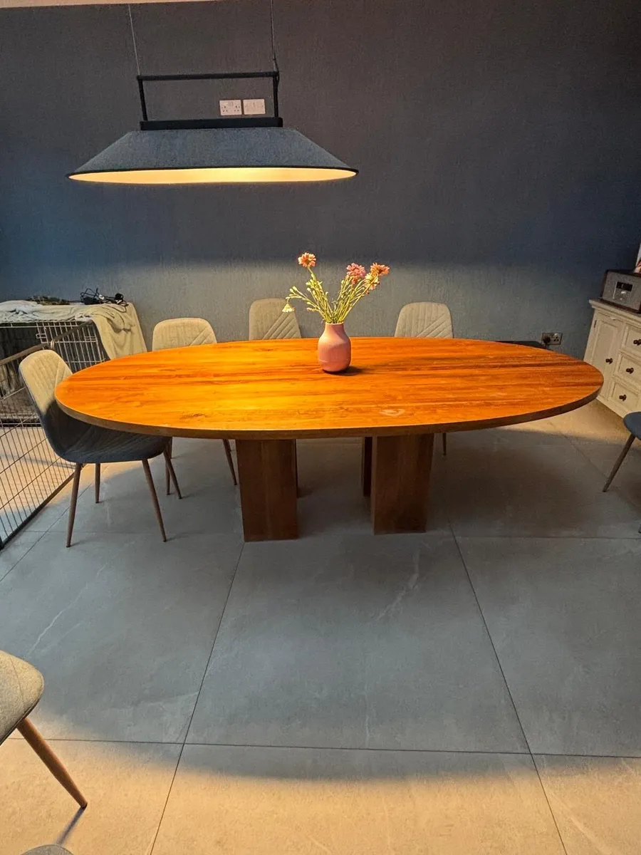 Dining Table and 8 Chairs - Image 2