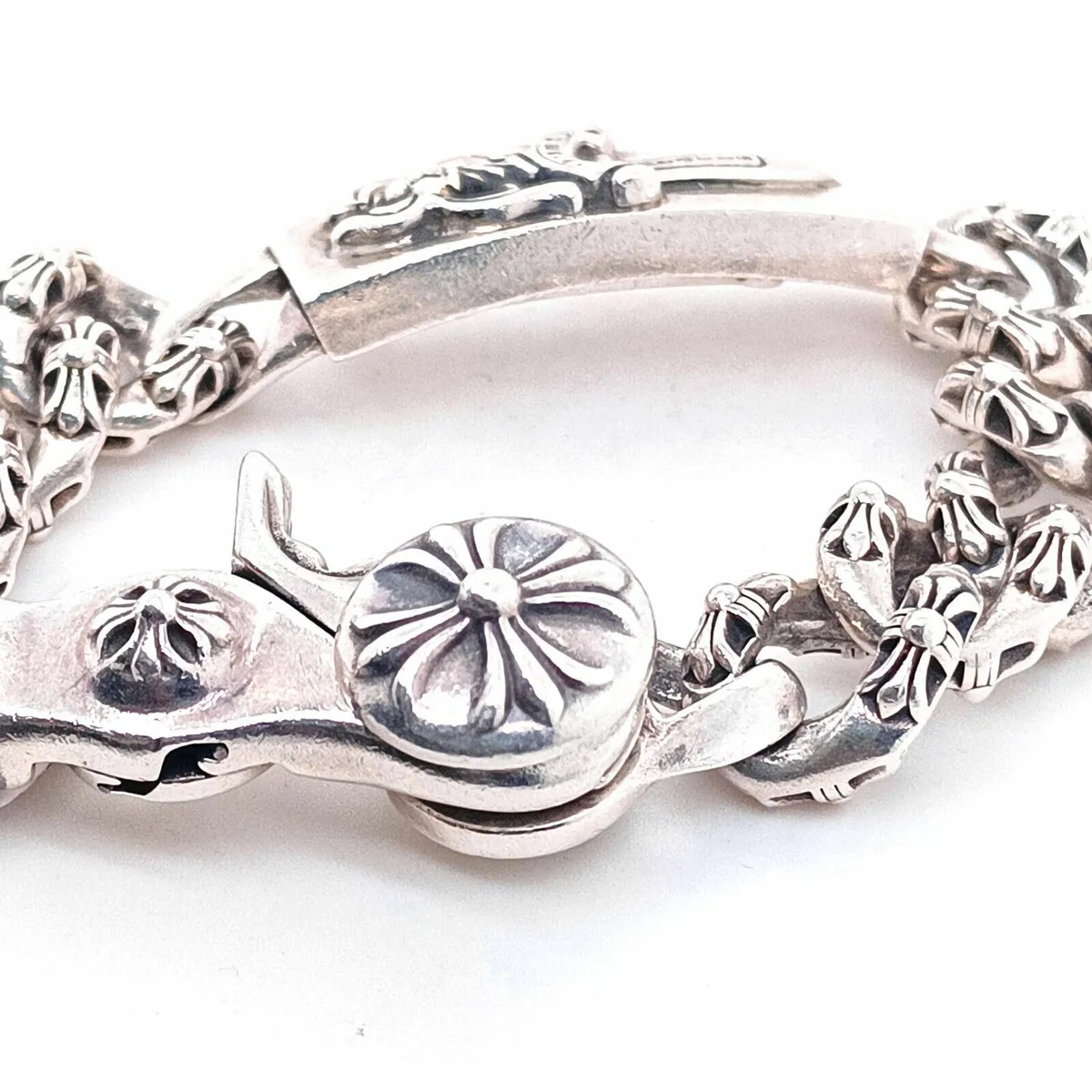 Chrome Hearts Heavy Silver Bracelet Dagger - Image 4