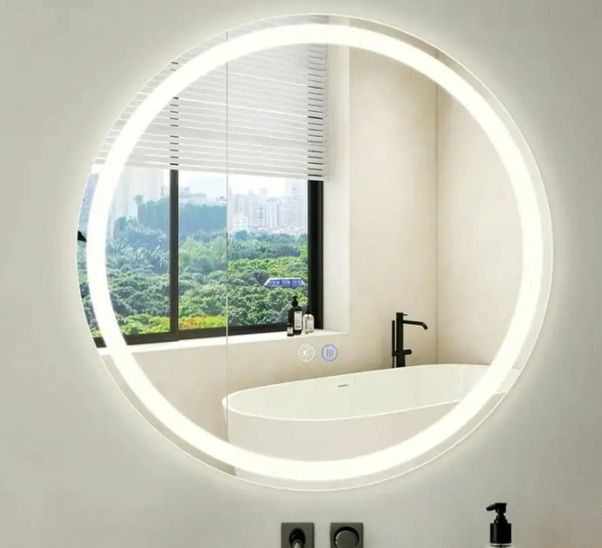 Bathroom Mirror LED Round  Anti Fog - Image 1