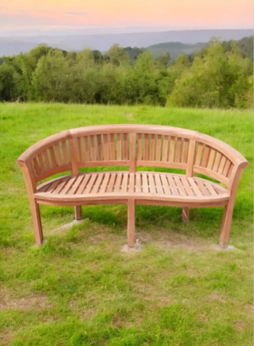 Teak benchs - Image 1