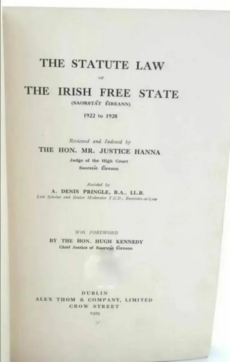 The Statute Law of The Irish Free State: 1922-1928 - Image 1