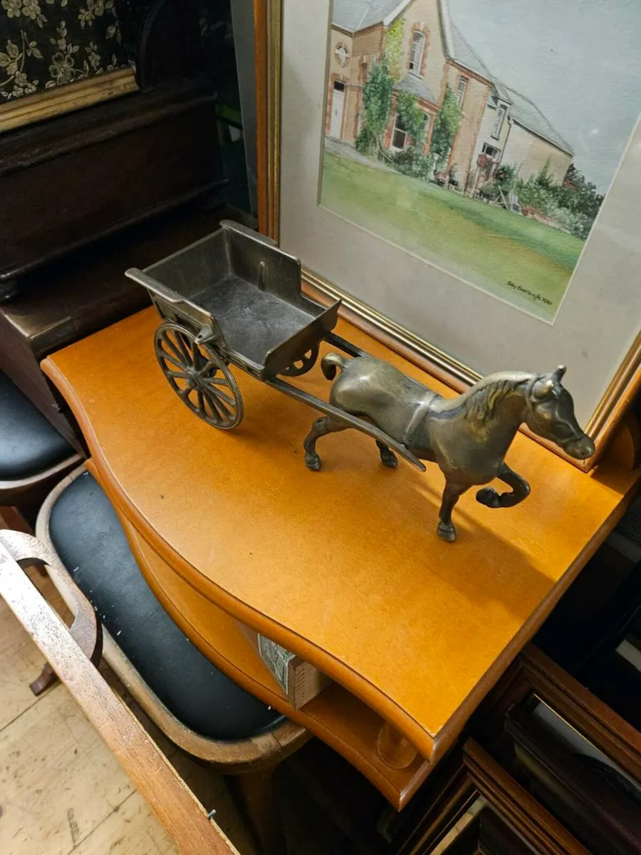 Vintage Brass Pony and Trap - Image 1