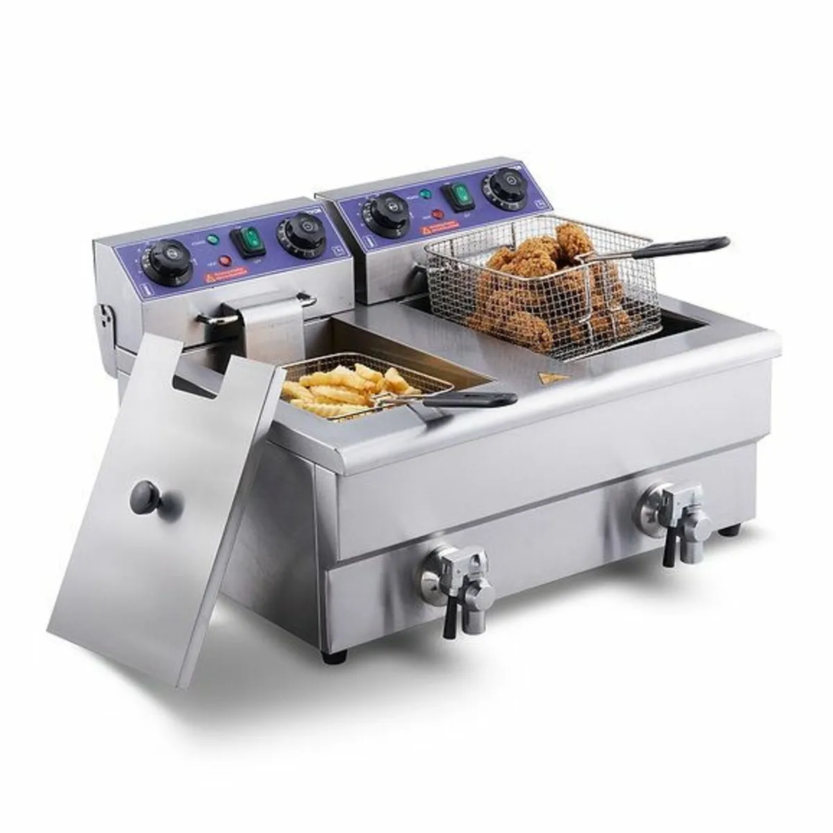 Commercial Electric Deep Fryer, 24L 5000W with Dua - Image 4