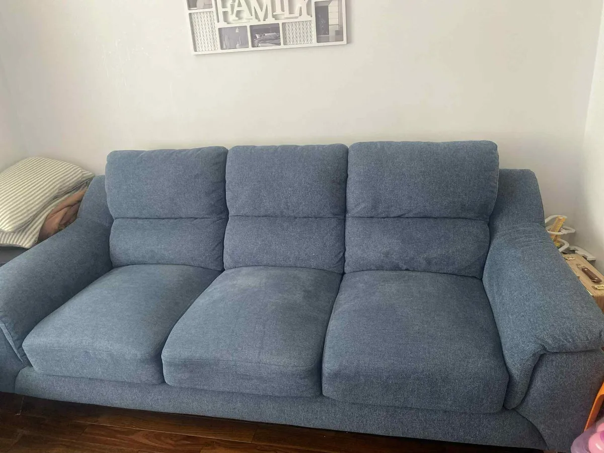 3 seater couch with armchair and footstool - Image 2