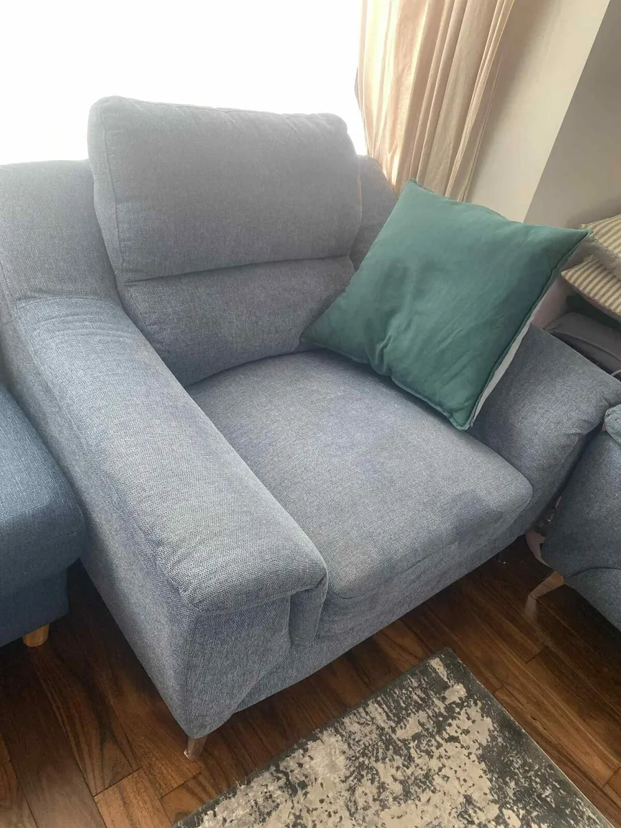 3 seater couch with armchair and footstool - Image 4