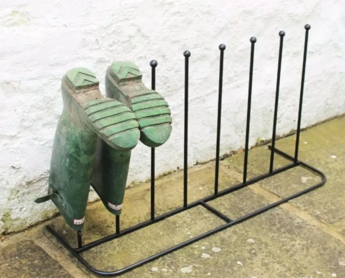 New Outdoor/Indoor Welly Boot Rack Steel 4 Pairs - Image 2