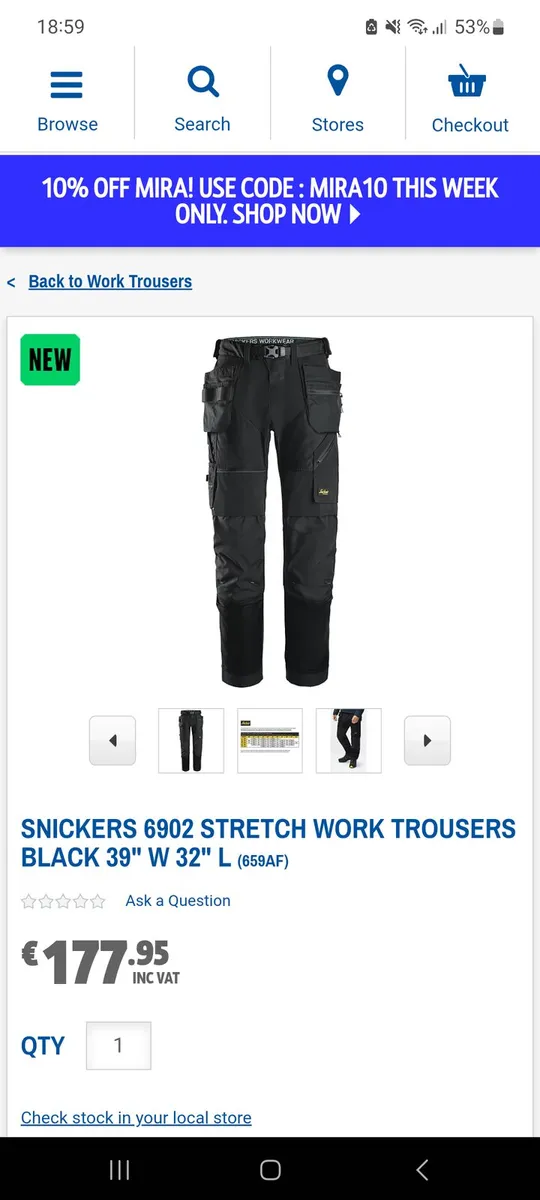Snickers 6902 FlexiWork Trousers - Image 2