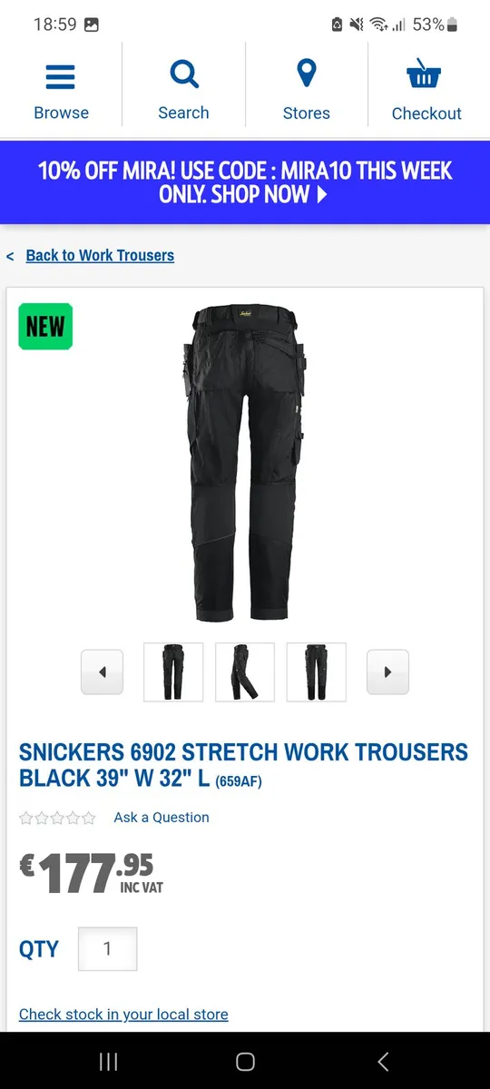 Snickers 6902 FlexiWork Trousers - Image 4