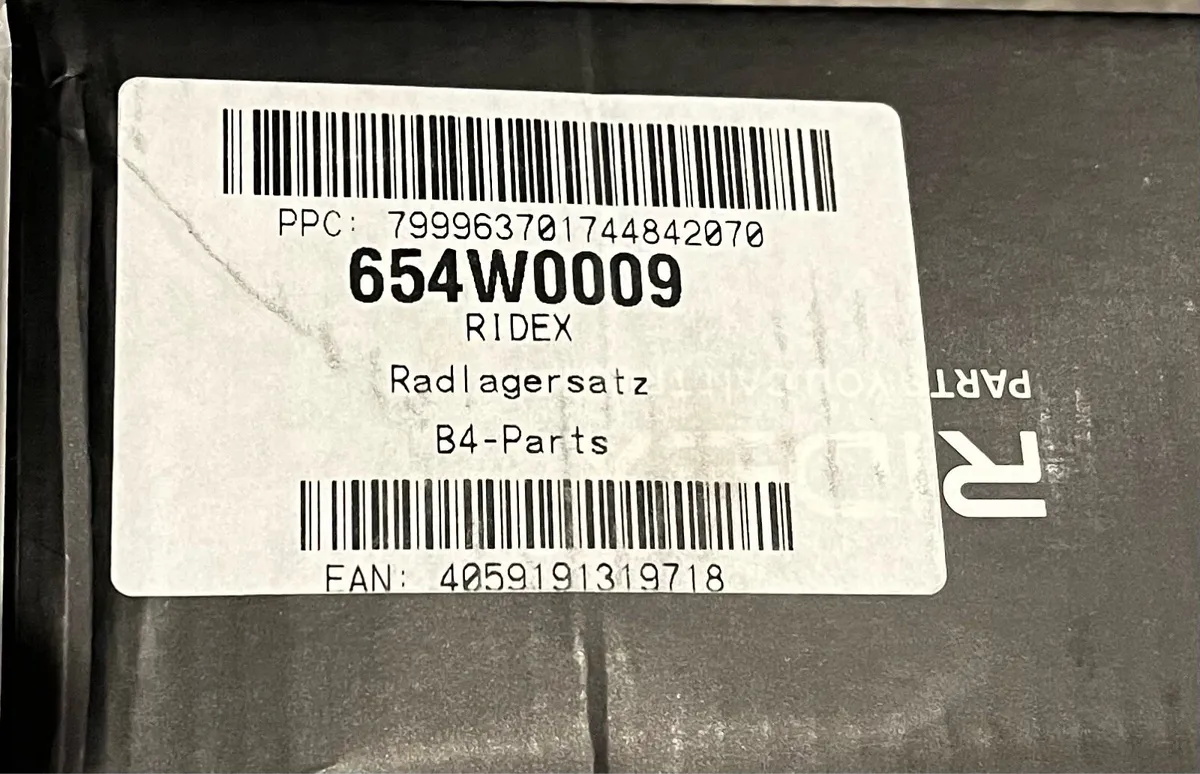 New RIDEX Wheel bearing kit - 654W0009 - Image 3