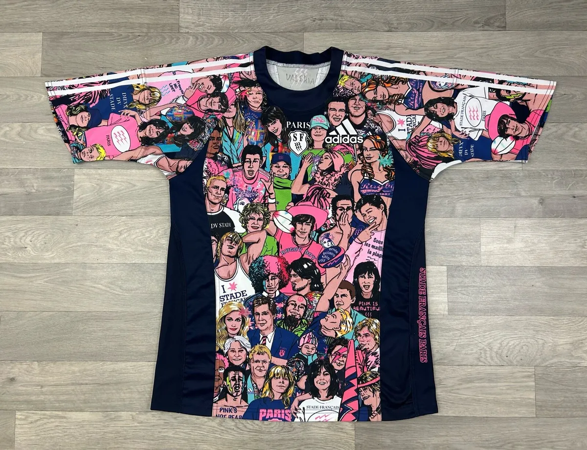 Vintage Adidas Stade Francais Faces Rugby Jersey - Image 1