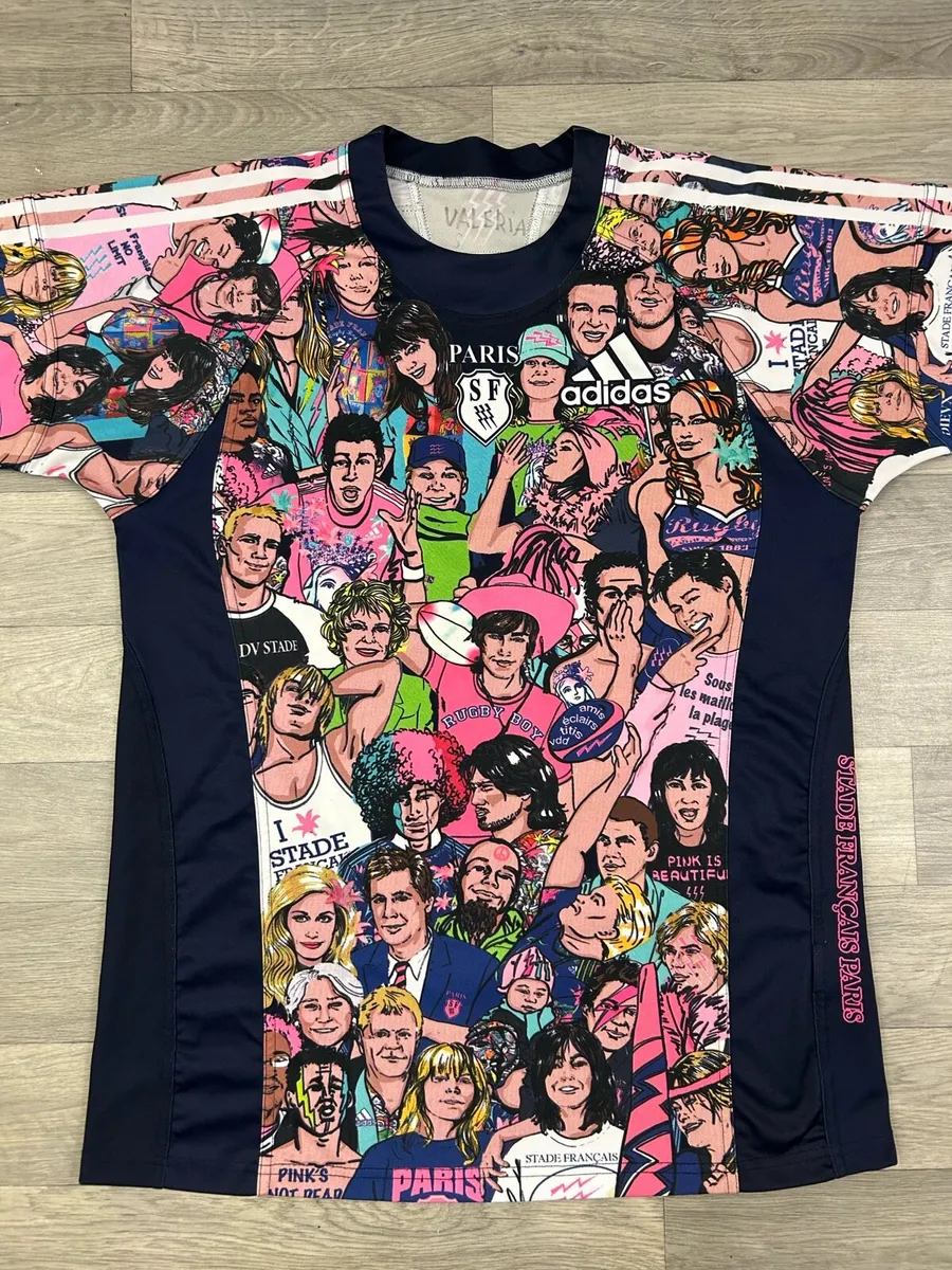 Vintage Adidas Stade Francais Faces Rugby Jersey - Image 2