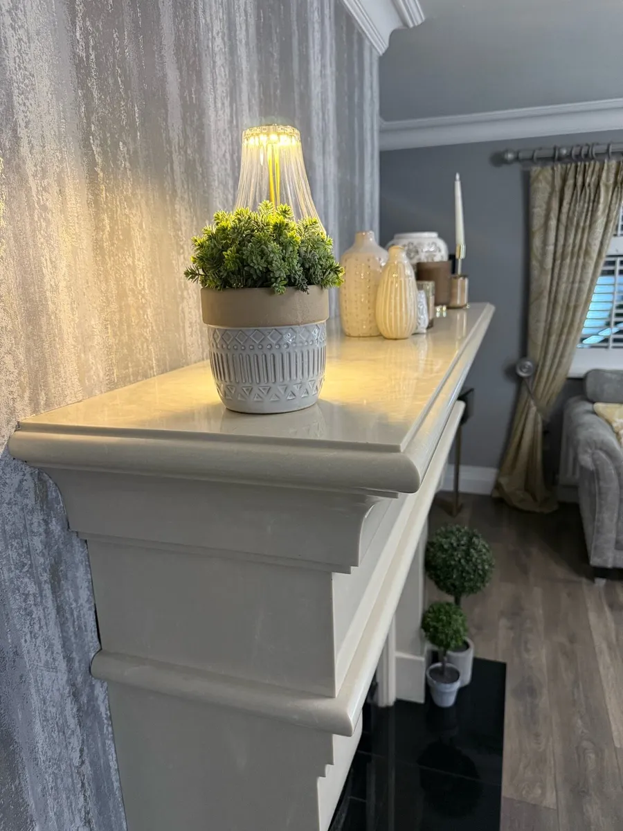 Marble Fireplace Complete - Image 3