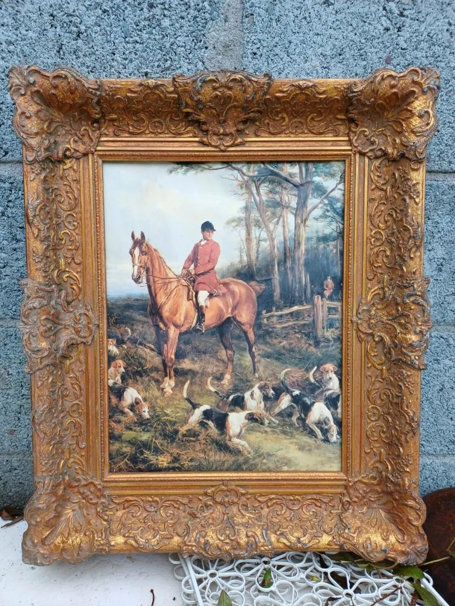 Vintage Fox-Hunting Picture - Image 2