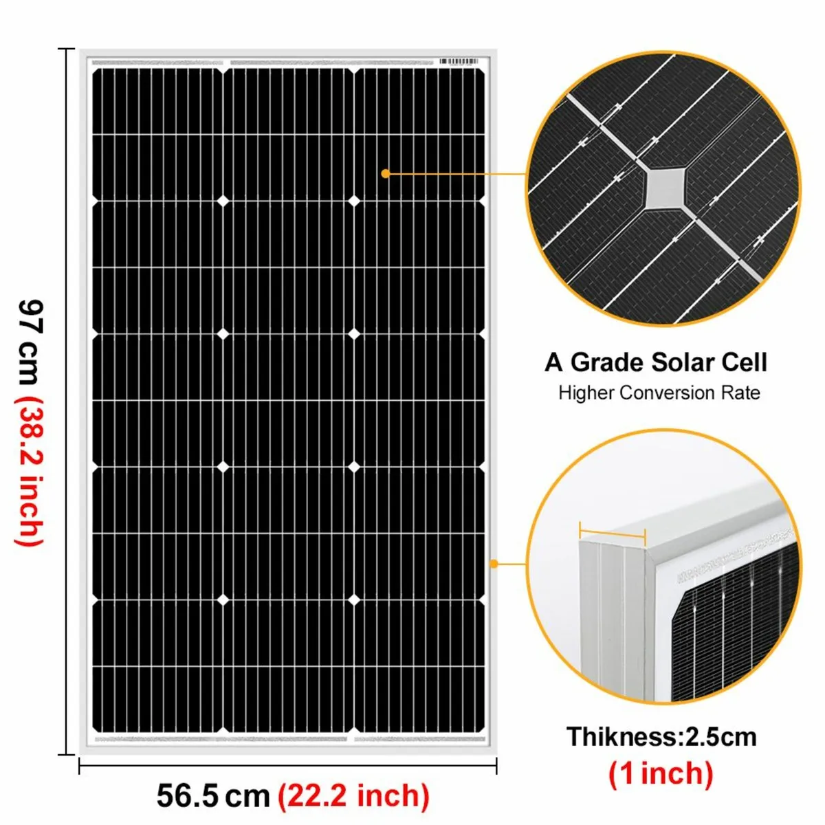 100W 12V Solar Panel for boat cruiser barge yacht - Image 4