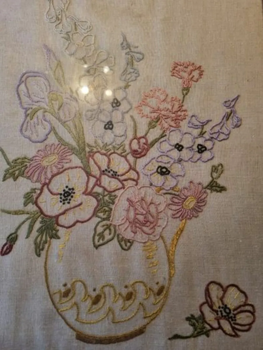 Vintage Framed Embroidery - Image 4