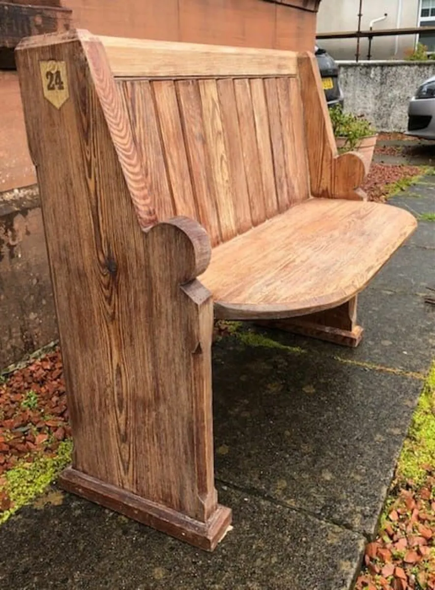 Small Pitch church Pew - Image 3