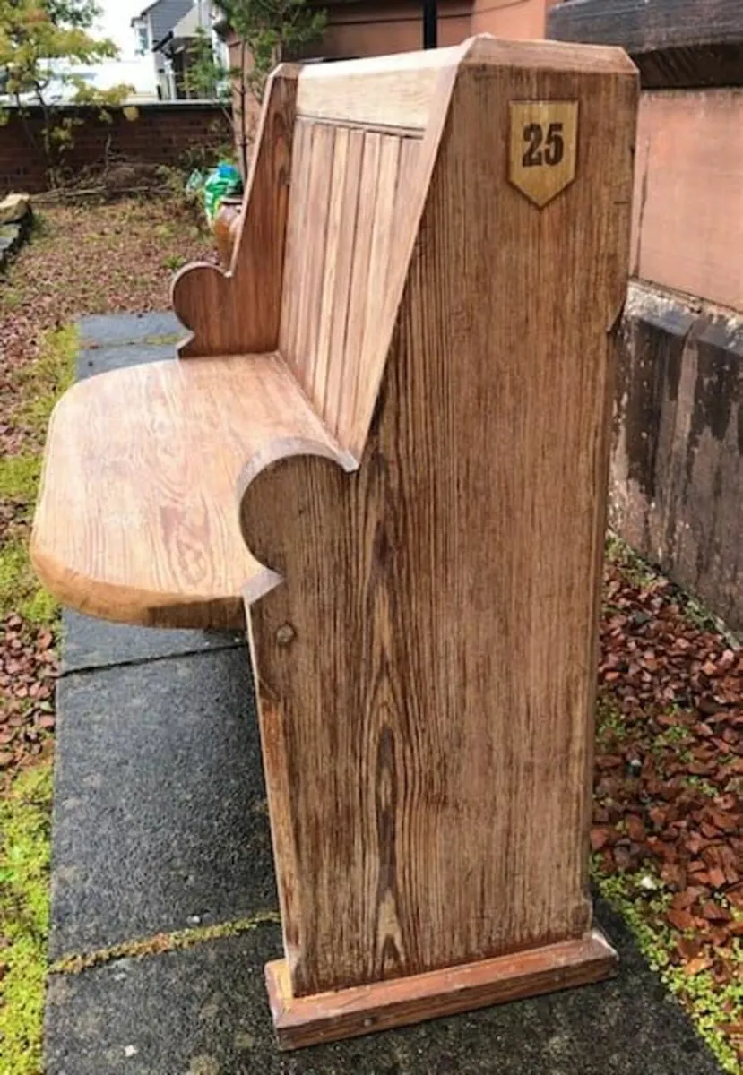 Small Pitch church Pew - Image 2