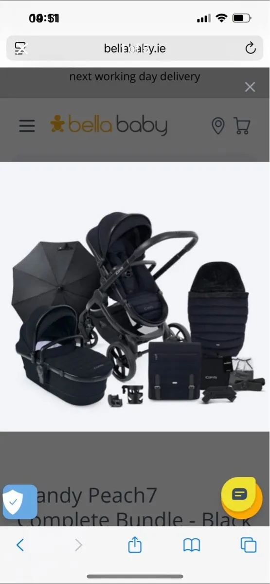 Icandy Peach 7 travel system buggy pushchair - Image 1