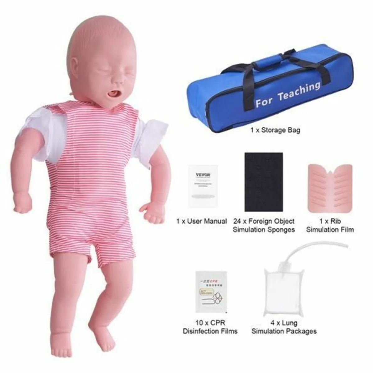 Infant CPR Training Manikin, Doll Heimlich Maneuve - Image 1