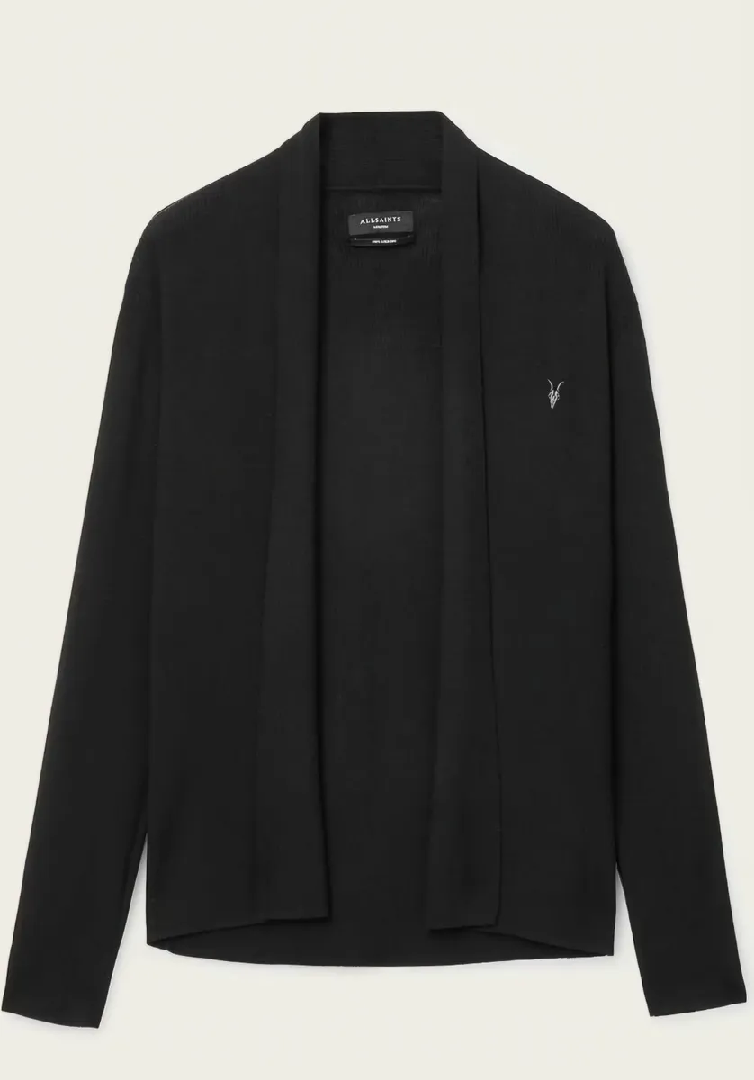All Saints Mode Merino Ramskull Open Cardigan - Image 2