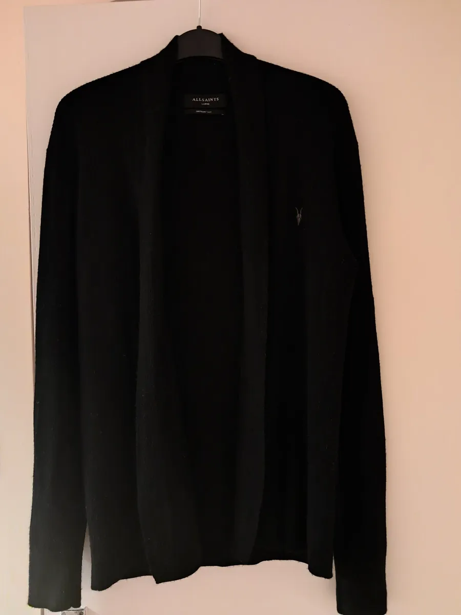 All Saints Mode Merino Ramskull Open Cardigan - Image 3
