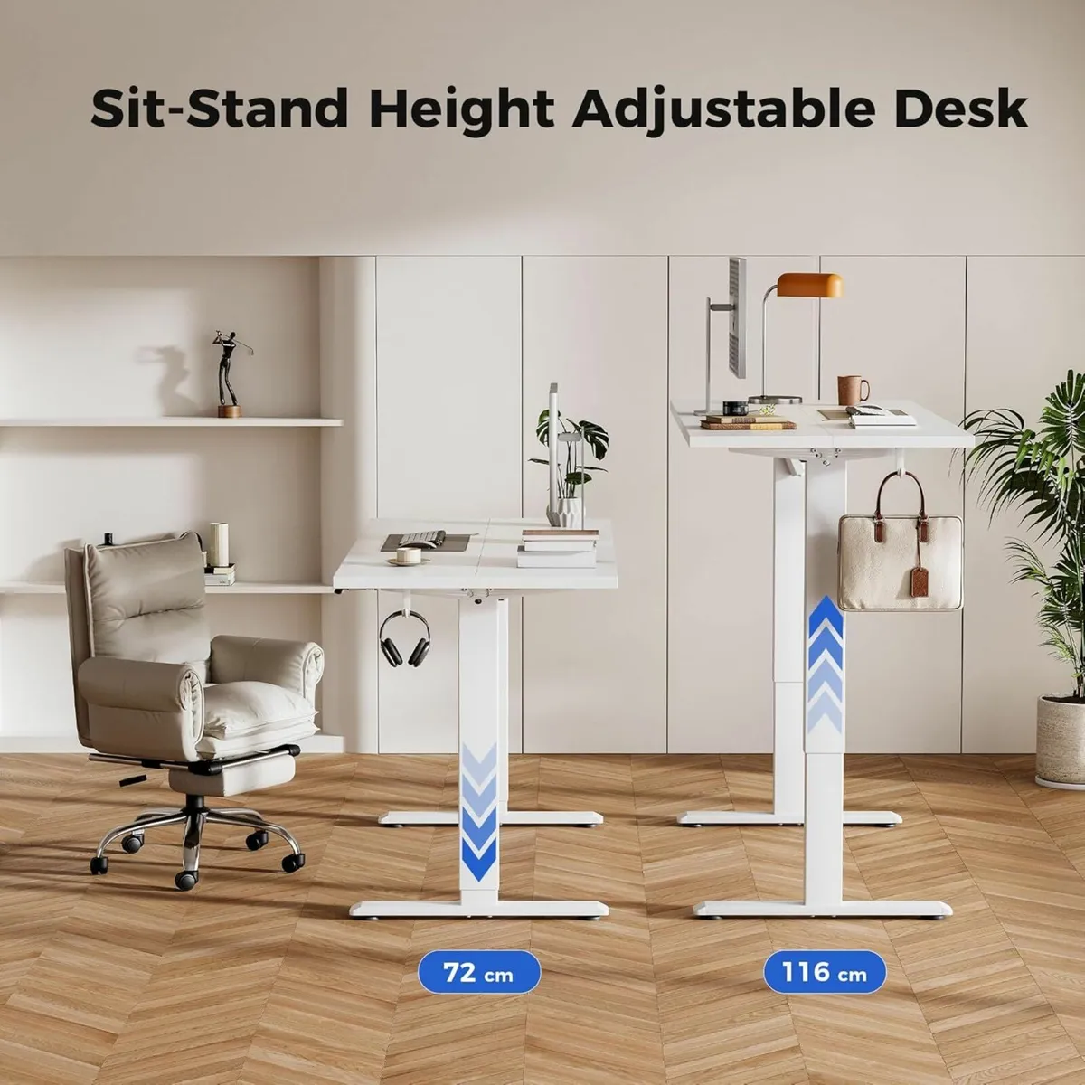 Electric Standing Desk Office 120x60cm Adjustable - Image 4