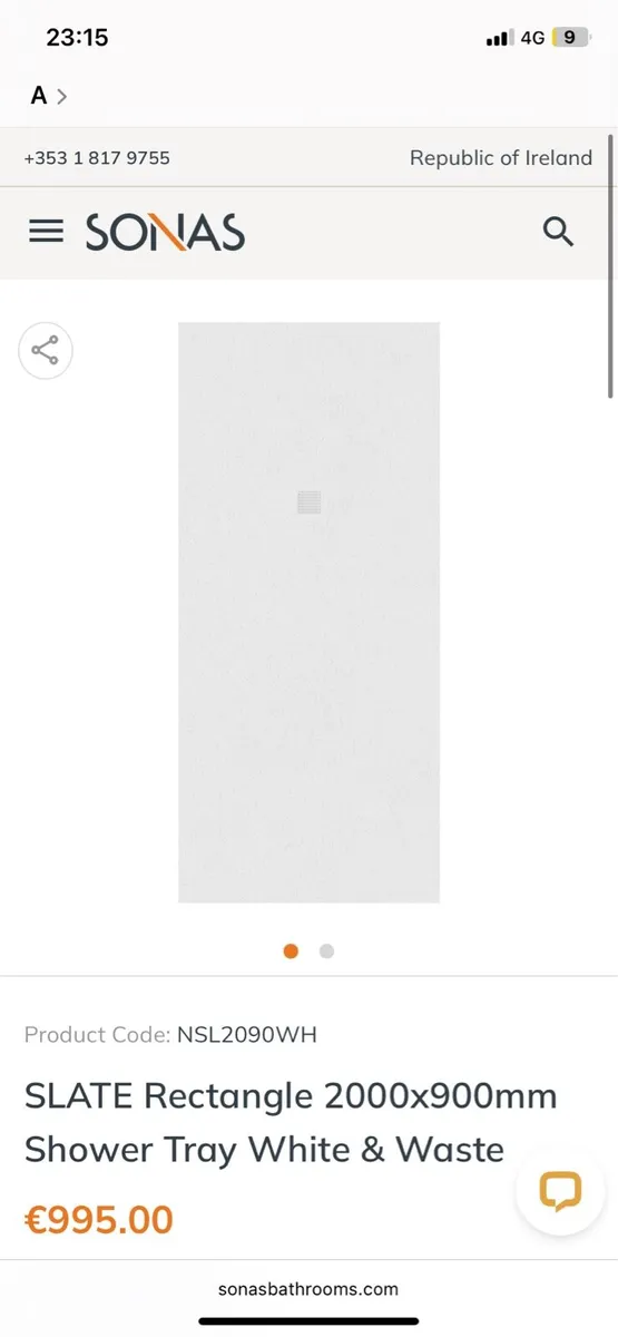 White slate shower tray - Image 2