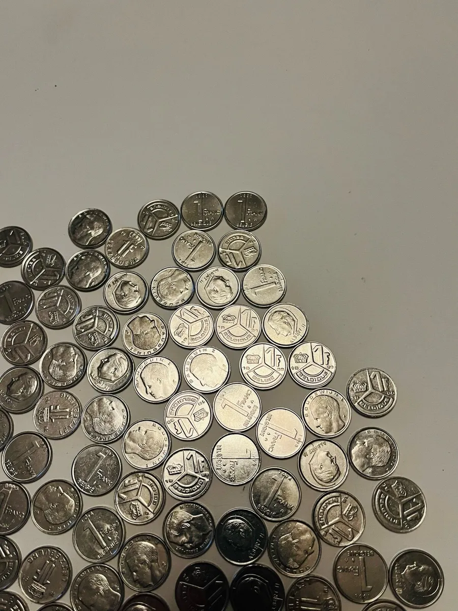 Belgium 1 Franc Coins. Approximately 150. 1990s - Image 3