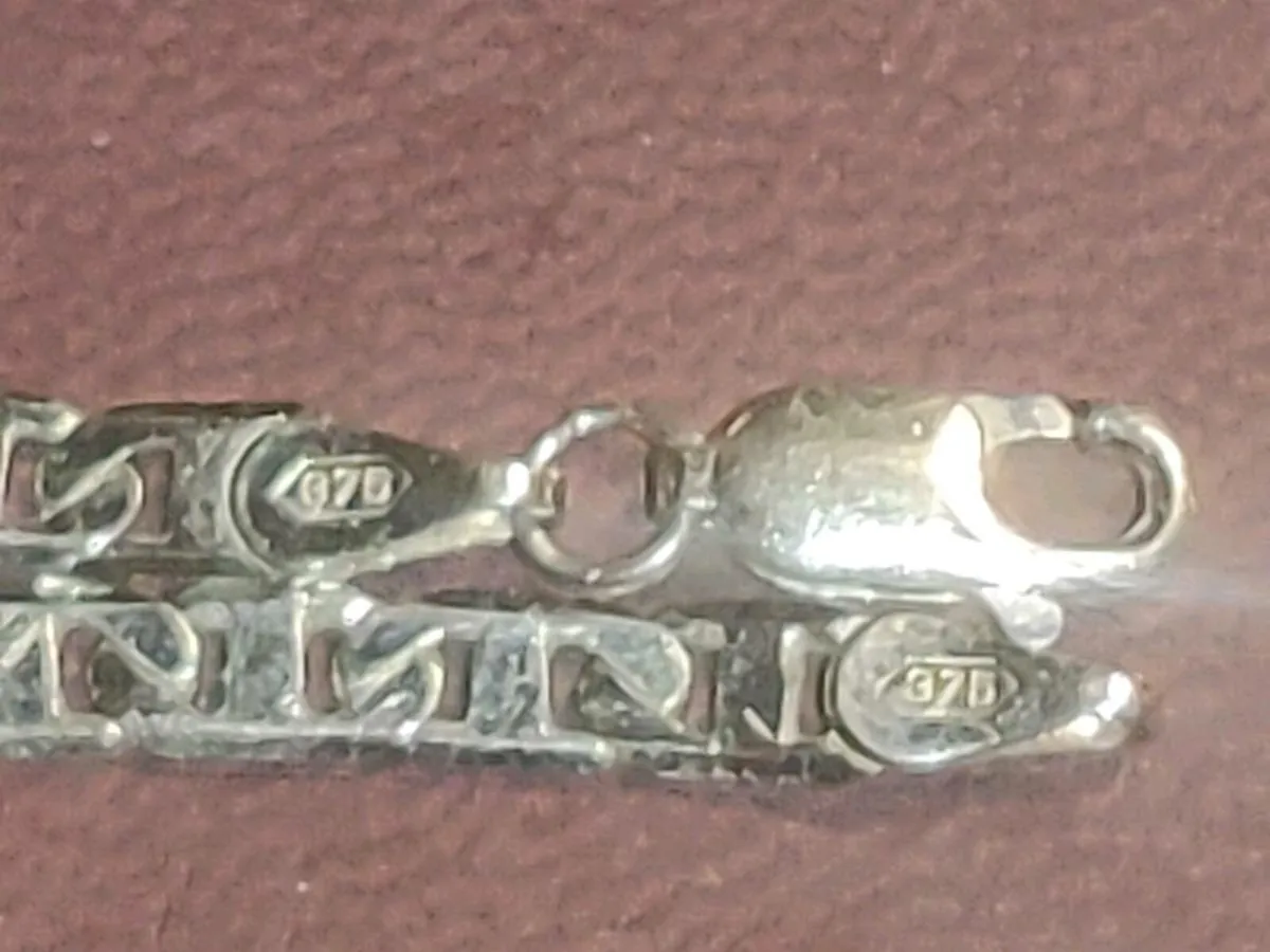 GREEK LINK, 9CT White Gold 11.89 Gram 18"Chain ! - Image 3