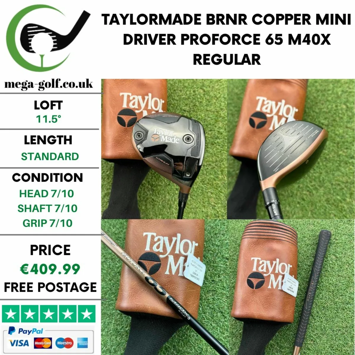 Taylormade BRNR Copper Mini Driver / 11.5° - Image 1