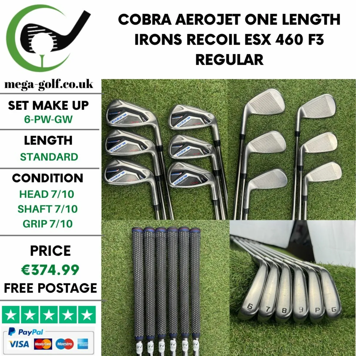 Cobra Aerojet One Length Irons / 6-Pw-Gw / Regular - Image 1